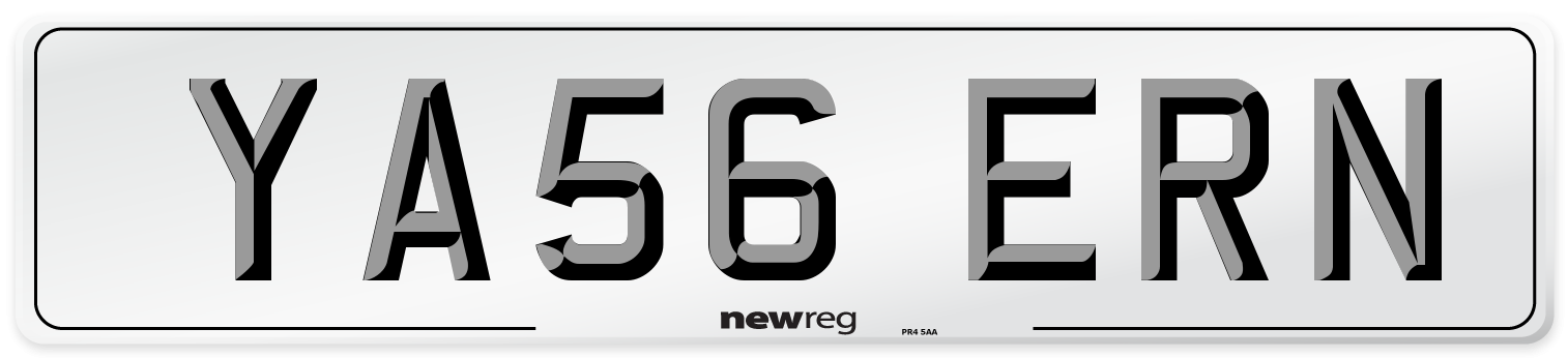 YA56 ERN Number Plate from New Reg